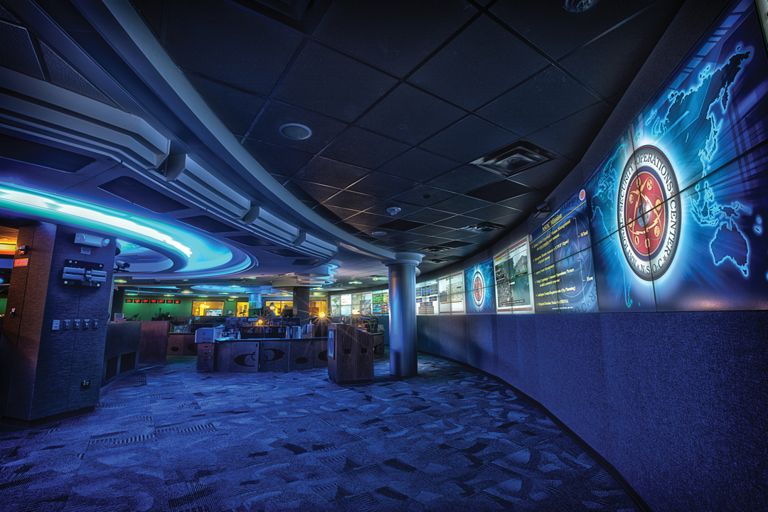 Security operations center intelligence monitoring floor